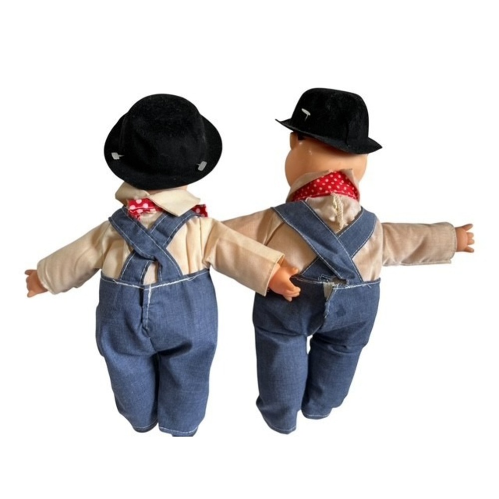 Laurel And Hardy Goldberger Dolls Vintage 1986 Comedy Movies Plush Rare - Picture 4 of 4